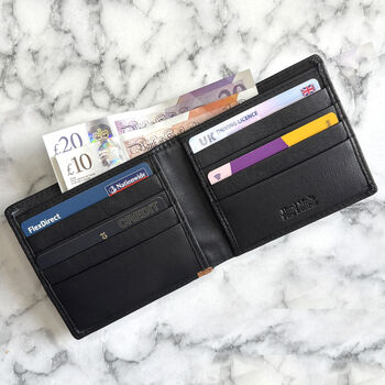 Men's Slim Black Leather Wallet, 3 of 3