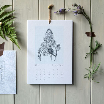 Edible Botany Field Notes Month View Calendar, 2 of 3