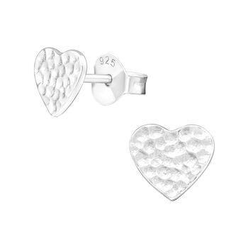 Valentine's Gift Silver Heart Studs In A Gift Tin, 2 of 10