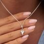 Sterling Silver Cheese Slice Charm Necklace, thumbnail 1 of 5