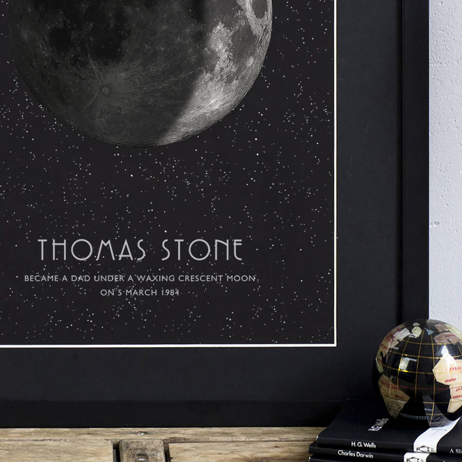 Personalised Moon Phase Print By Newton and the Apple