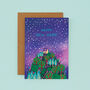 New Home Card, Folksy Starry New Home Card, thumbnail 2 of 2