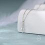 Sterling Silver Extra Tiny Lavender Pendant Necklace, thumbnail 4 of 12