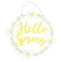 Hello Spring Hanging Daisy Wreath Decoration, thumbnail 2 of 3