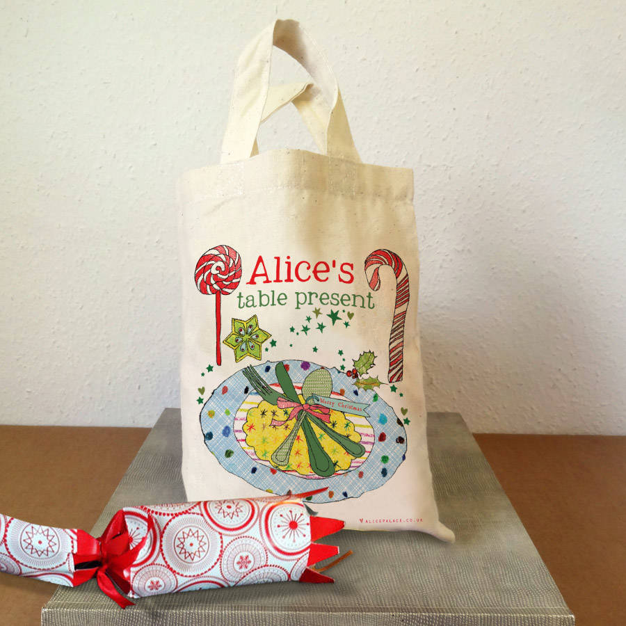 Personalised Christmas Table Present Bag, 1 of 2