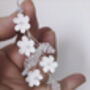 Daisy Drop Bridal Earrings, thumbnail 7 of 8