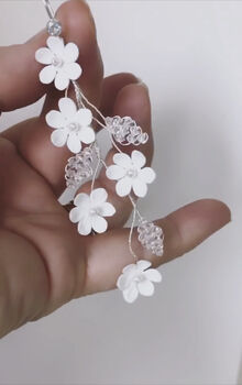 Daisy Drop Bridal Earrings, 7 of 8