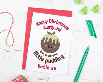 Little Pudding Personalised Christmas Card, 3 of 5