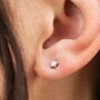 Teeny Sparkling Star Stud Earrings, thumbnail 5 of 6