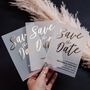 Save The Date Vellum Gold Foil Wedding Invites, thumbnail 1 of 8