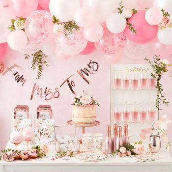 Team Bride Floral Confetti Hen Party Balloons, 3 of 3