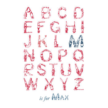 Personalised Alphabet Bunnies Or Bugs Nursery Print, 2 of 10