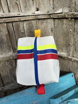 Little Upcycled Sailcloth Wash Bag, 5 of 7