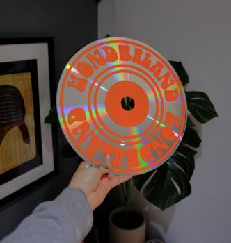 Wonderland Upcycled 12' Laser Disc Decor, 3 of 8