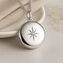 Personalised Large Round Sterling Silver Star Locket, thumbnail 2 of 11