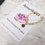 18ct Gold Plated Amethyst February Birthstone Bracelet, thumbnail 3 of 5
