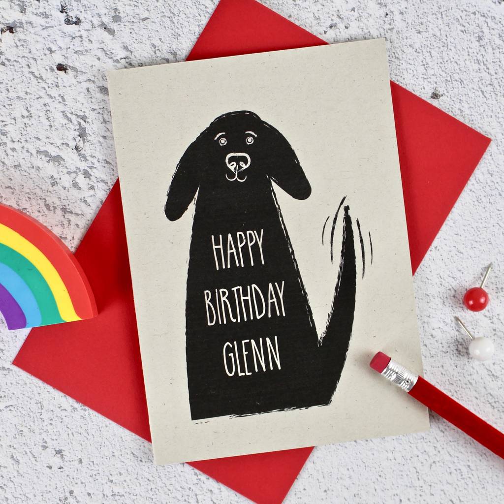 Dog Themed Personalised Birthday Card By Adam Regester Design