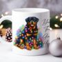 Personalised Rottweiler In Christmas Lights, thumbnail 4 of 10
