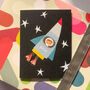 Mini Spaceman Greetings Card, thumbnail 3 of 5