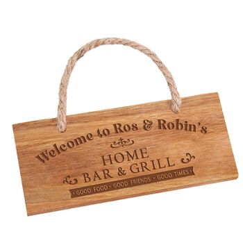 Personalised Home Bar Wooden Sign, 2 of 5