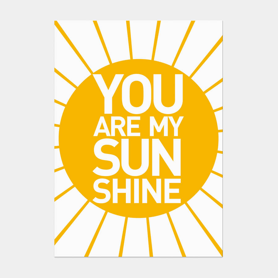 'You Are My Sunshine' Postcard