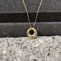 Fairtrade Gold And Deep Blue Sapphire Hubble Necklace, thumbnail 2 of 2