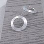 Sterling Silver Halo Moon Studs, thumbnail 2 of 3