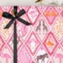 Valentine Wrapping Paper With Safari Animal Design, Three Sheet Pack, thumbnail 1 of 2