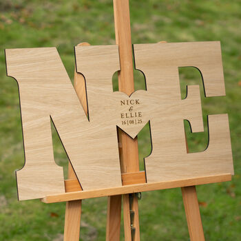 Wedding Double Letter Guest Book Sign, 7 of 10