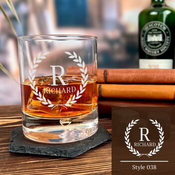 Personalised Monogram Birthday Scotch Whisky Glass, 5 of 12