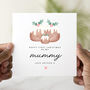 Personalised Happy First Christmas As My Mummy Christmas Pudding Card, thumbnail 1 of 3