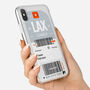 Personalised Los Angeles Ticket Design Clear Phone Case, thumbnail 5 of 5