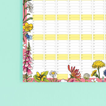 2024 Wildflowers Wall Calendar And Year Planner, 4 of 5