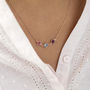 Rose Gold Plated Family Birthstone Necklace, thumbnail 3 of 9