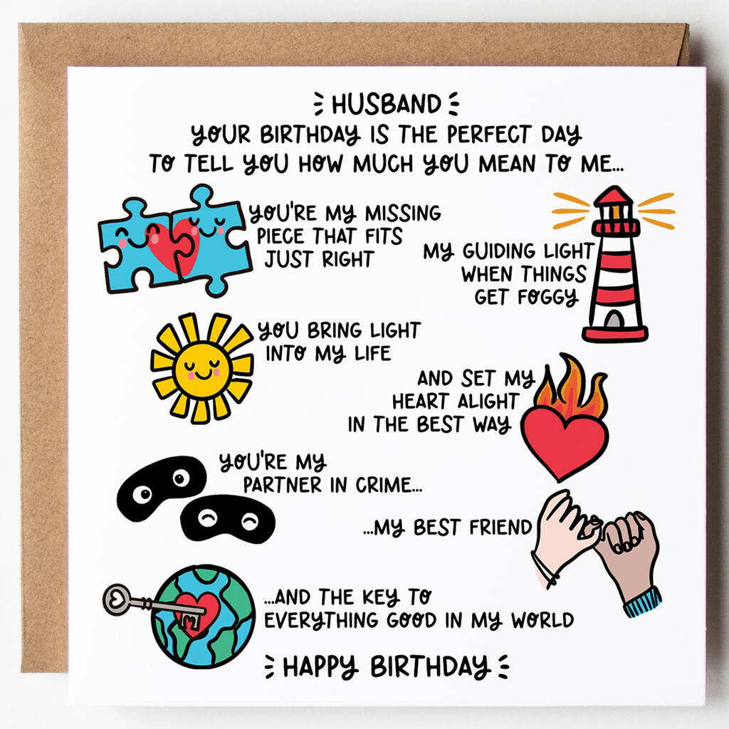 Sentimental Husband Birthday Card, 1 of 3