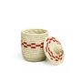 Nanjoon Chequerboard Round Handwoven Basket, thumbnail 2 of 6