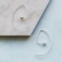 Simple Silver Ball Illusion Hoop Earring, thumbnail 4 of 5