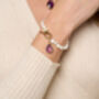 Clara Freshwater Pearl Bracelet With Amethyst, thumbnail 1 of 3