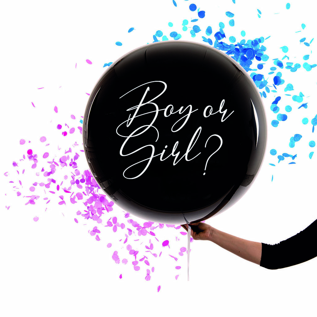 Gender Reveal Pop Giant Confetti Balloon By Bubblegum Balloons