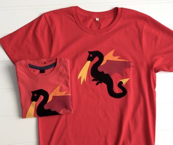 Parent And Child Dragon T Shirt Set, 5 of 6