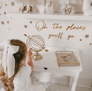 Mirrored 'Oh the places you'll go' Wall Decal Quote, 6 of 6