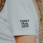 Embroidered Personalised 'Year' Unisex T Shirt, thumbnail 4 of 12