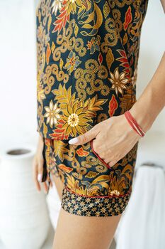 Black Short Silky Pyjama Set, 3 of 6