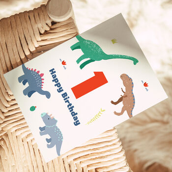 Dinosaurs Happy Birthday Card, 6 of 12