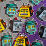 Retro 80s Robot Vinyl Sticker Decals, thumbnail 3 of 5
