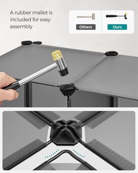 Cube Storage Unit Modular Plastic Organiser Rack Shelving Unit, 5 of 6