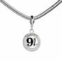 Harry Potter Sterling Silver Platform Nine Three/Four Slider Charm With Crystals, thumbnail 2 of 3