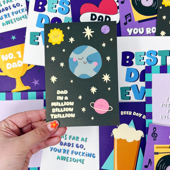 Father's Day Card 'Dad In A Million Billion Trillion', 5 of 5