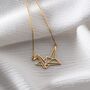 'Symbol Of Hope' Geometric Origami Crane Necklace, thumbnail 1 of 9