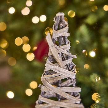 Woven Standing Christmas Tree Decoration, 4 of 5